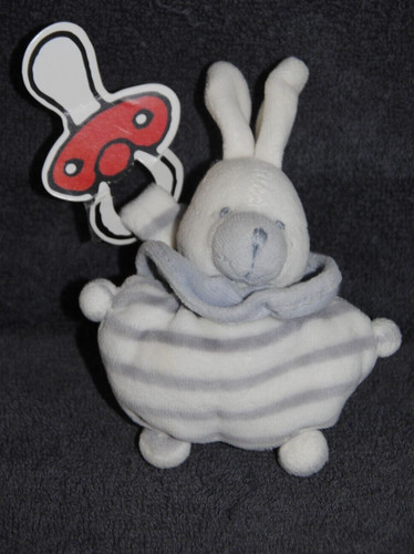 Peluche doudou lapin - doudou, gris