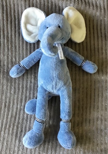 Doudou peluche éléphant bleu - peluche,