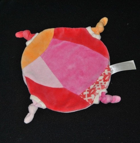 Peluche doudou plat rond happy - doudou,