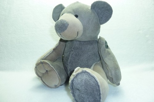 Doudou ours peluche gris - ours,