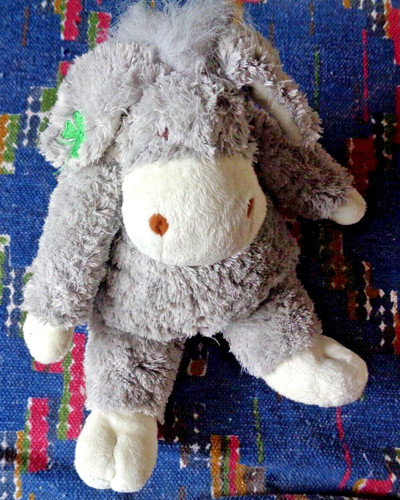 Doudou peluche ane gris - doudou,